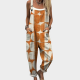 Dungarees with Tie-Dye Circles Orange