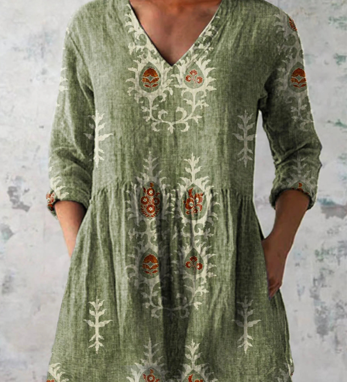 Ava | Long Blouse with a Bold Print