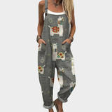Dungarees with Llamas Grey