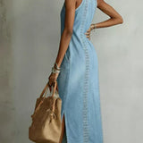 Tilly | Retro Lace Denim Dress