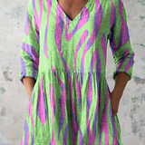 Georgia | Long Blouse with a Bold Print