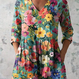 Millie | Long Blouse with a Bold Print