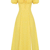 Aviana - Puff-Sleeve Dress Bloom