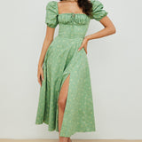 Aviana - Puff-Sleeve Dress Bloom