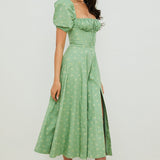 Aviana - Puff-Sleeve Dress Bloom