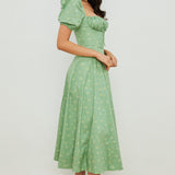 Aviana - Puff-Sleeve Dress Bloom