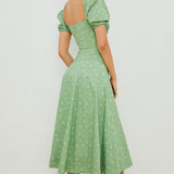 Aviana - Puff-Sleeve Dress Bloom