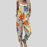 Colourful Floral Dungarees Multicolour