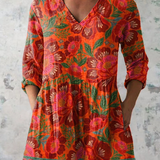Holly | Long Blouse with a Bold Print