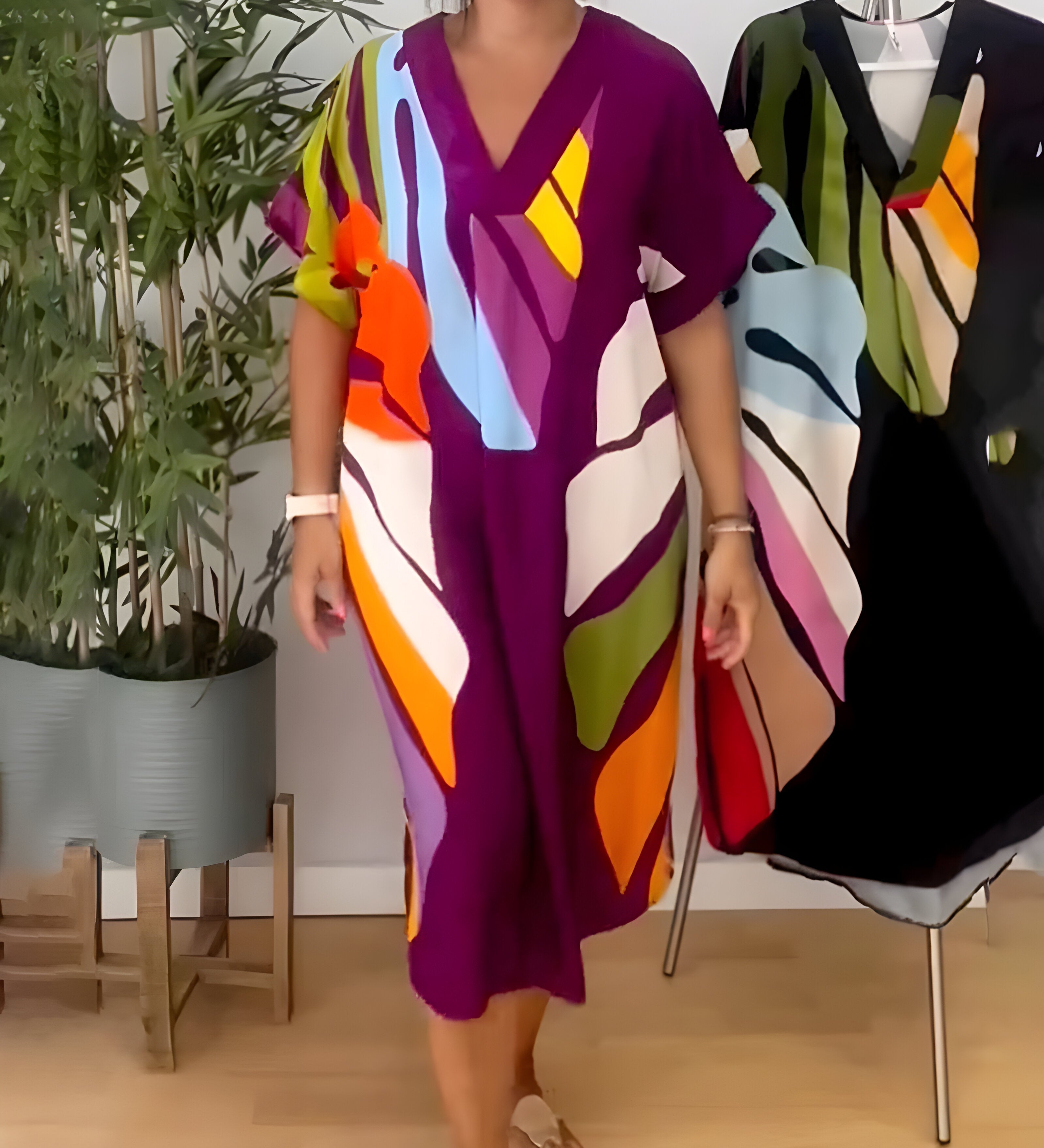 Rianna - Abstract-Print Dress