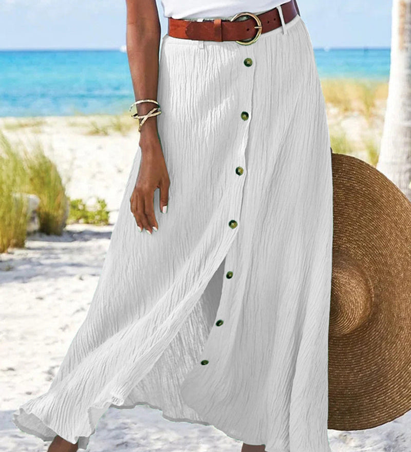 Syndy - Flowing Button Skirt