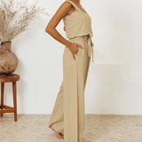 Megan - Minimalist Top and Flared-Trousers Ensemble