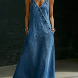 Niamh | Long Button-Down Denim Dress