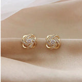 Ramona | Spiral Earrings with Stones