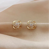 Ramona | Spiral Earrings with Stones