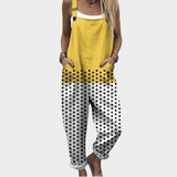 Polka-Dot Dungarees Yellow-White