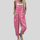 Dungarees with Flowers and Hearts