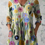 Ruby | Long Blouse with a Bold Print