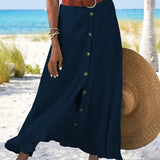Syndy - Flowing Button Skirt