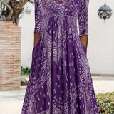 ELOWEN | LONG-SLEEVE CASUAL MIDI DRESS