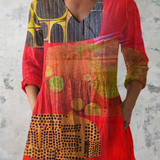 Isla | Long Blouse with a Bold Print