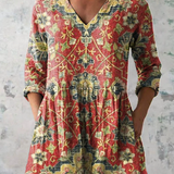 Beatrice | Long Blouse with a Bold Print