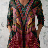 Evie | Long Blouse with a Bold Print