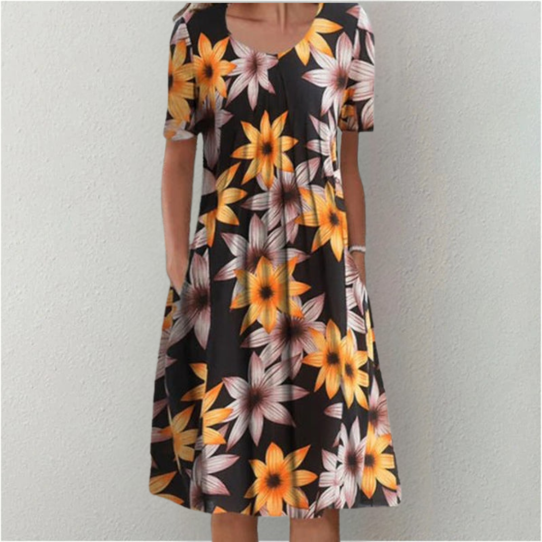Hailey | Elegant, Casual Floral Dress with Pockets