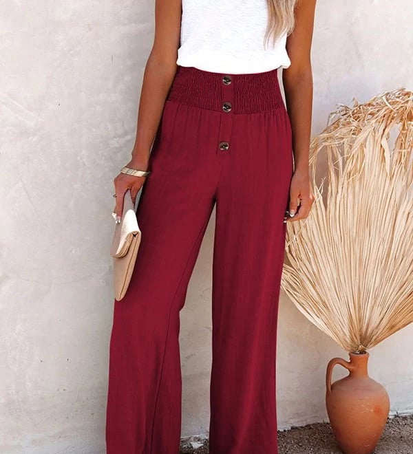 Riana - High-Waisted Relaxed Trousers