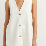 Fiona - Sleeveless Button Ensemble
