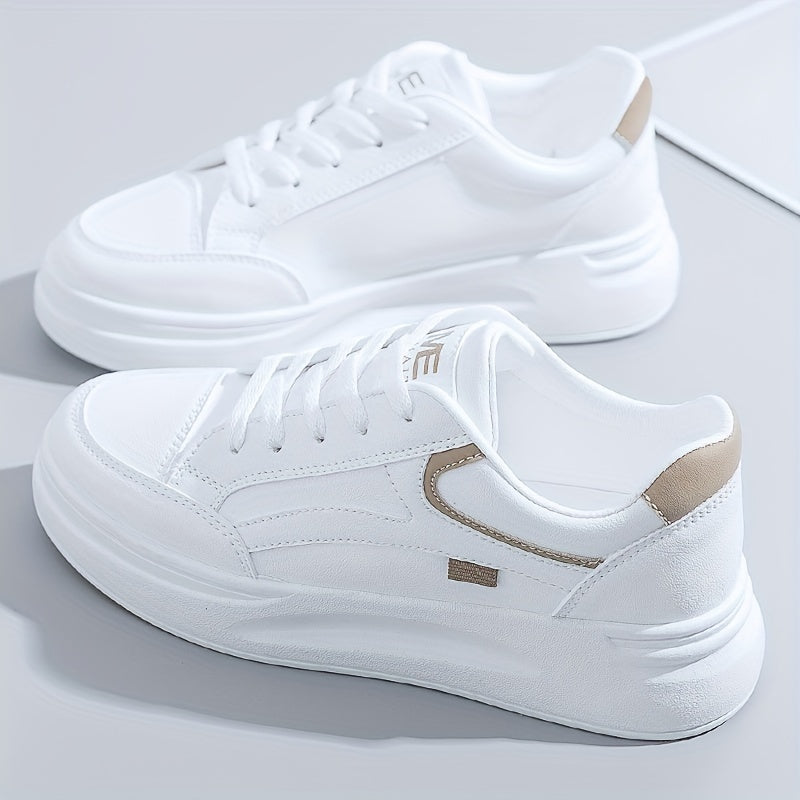 Chic White Trainers with Lightweight Comfort