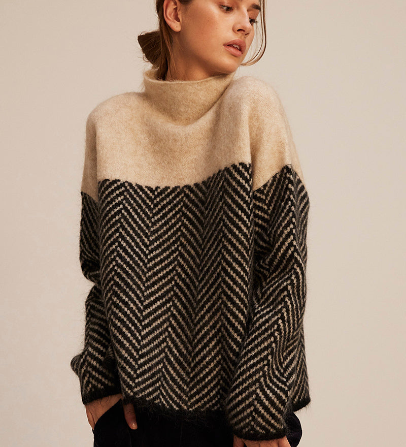 Norah | Cotton Funnel-Neck Jumper