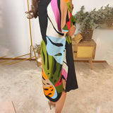 Rianna - Abstract-Print Dress