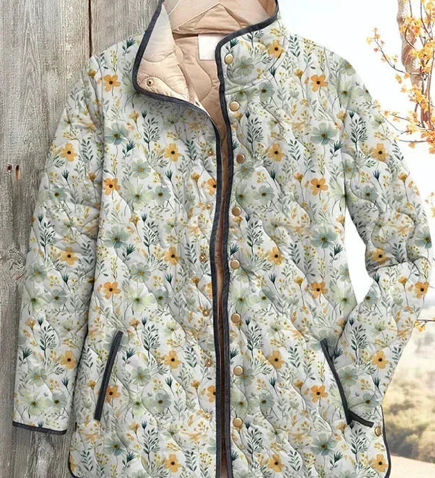 Winifred™ | Quilted Jacket with Scattered Flowers