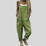 Olive-Green Dungarees with Texture