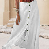 Syndy - Flowing Button Skirt