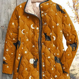 Wendy™ | Quilted Jacket with Cats and Moons