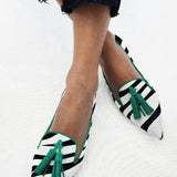 Riane™ | Zebra Green Moccasins