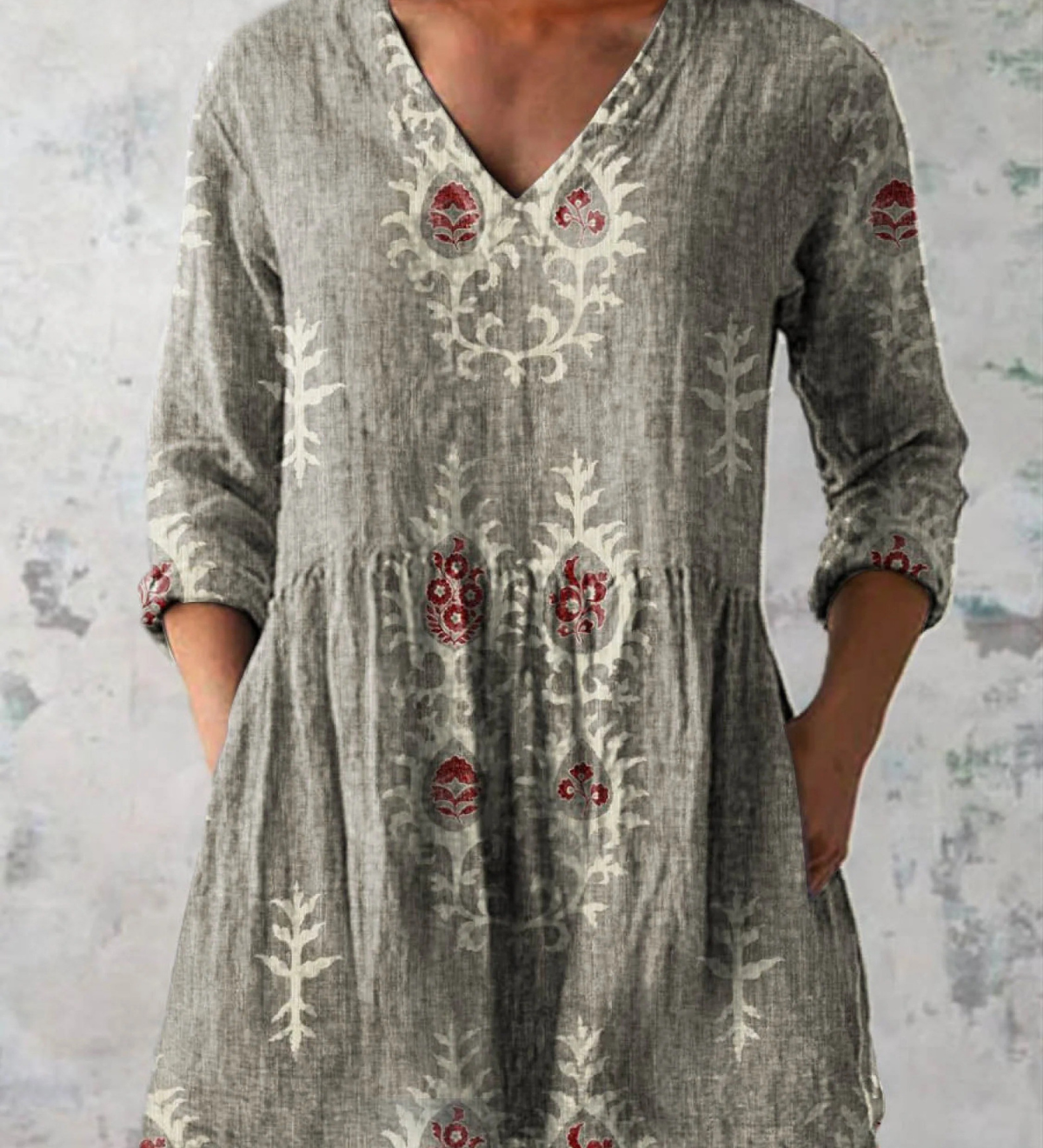 Ava | Long Blouse with a Bold Print