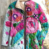 Rosalind™ | Quilted Jacket with Blooms in Pink