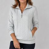 Evelyn | Textured Zip Pullover