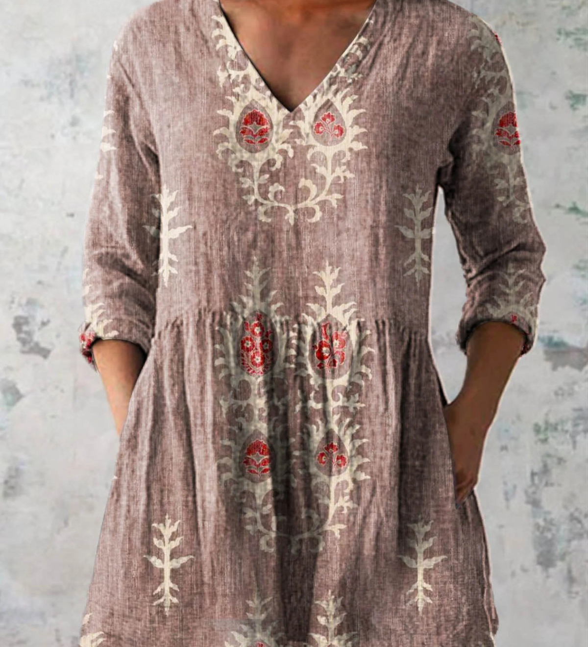Ava | Long Blouse with a Bold Print