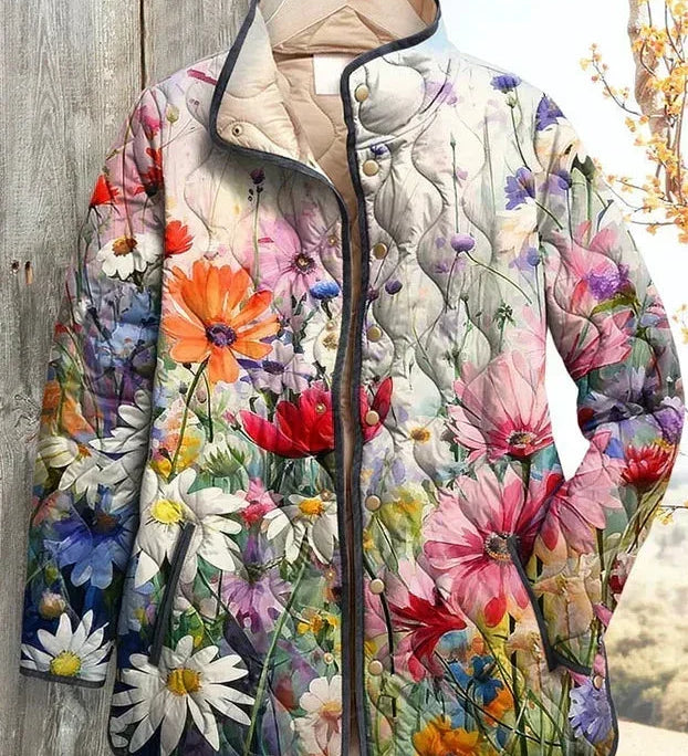Sybil™ | Quilted Jacket with Summer Meadow