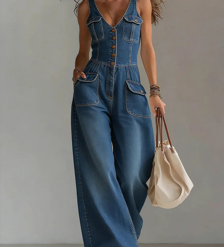 Megan | Casual Denim Dungarees