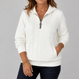 Evelyn | Textured Zip Pullover