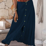 Syndy - Flowing Button Skirt