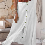 Syndy - Flowing Button Skirt