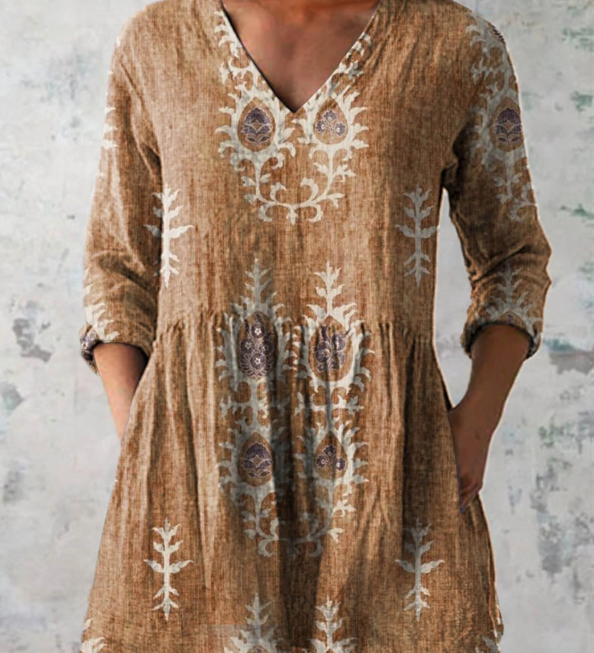 Ava | Long Blouse with a Bold Print