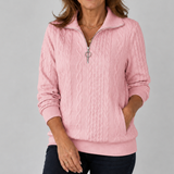 Evelyn | Textured Zip Pullover