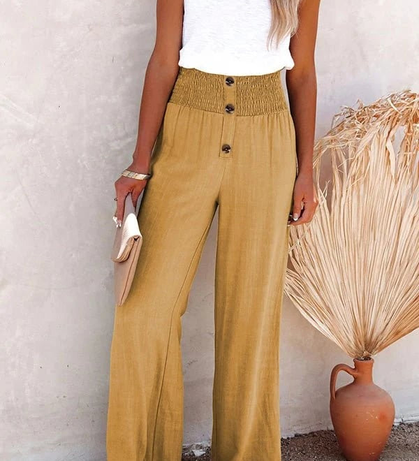 Riana - High-Waisted Relaxed Trousers